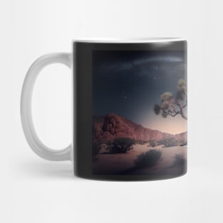 milky way in the desert Mug